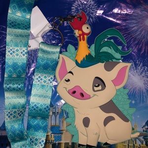 Disney Moana Pua and Hei Hei Lanyard